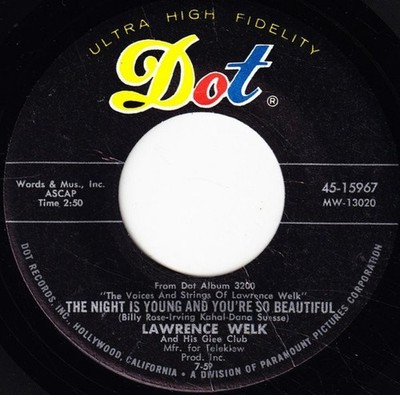 Lawrence Welk Glee C - Night Is Young And You're So Beautiful / Goodn - G8100z