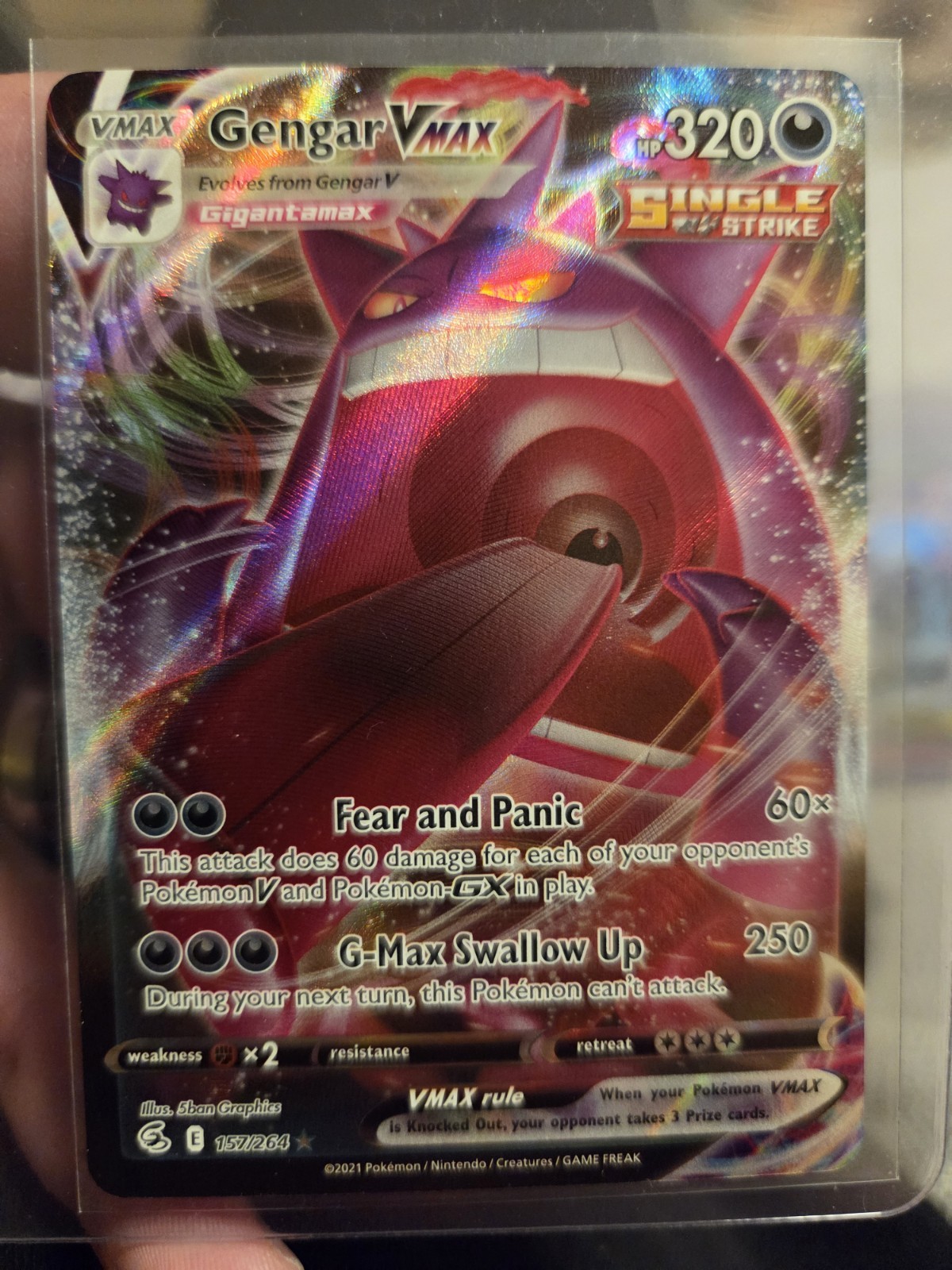 Gengar VMAX 157/264 Swsh08: Fusion Strike Holo