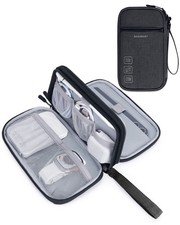 BAGSMART Cord Organizer Travel Cable Bag Medium, Double Layer Black