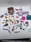 Vintage Barbie Doll Lot Purses Plastic Perfume Blow dryer, Makeup, Tooth Brushes