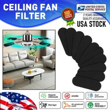 10 Pcs Ceiling Fan Filters for Blades- Activated Carbon Ceiling Fan Air Purifier