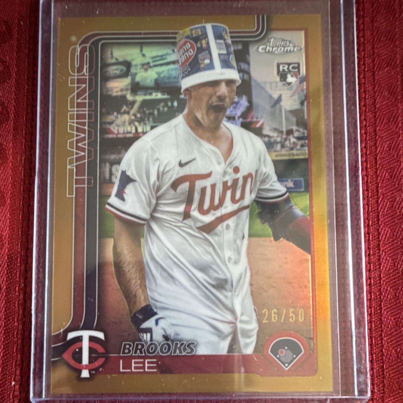 Topps 2025 Chrome Update Brooks Lee Rookie IV Gold 26/50 Twins #USC6