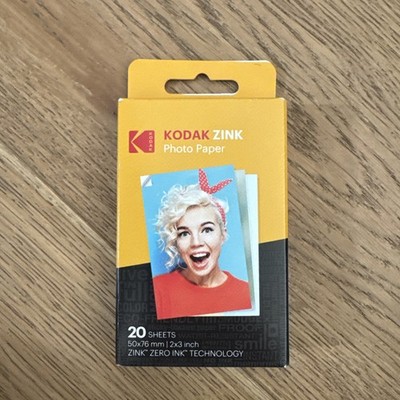 Kodak 2x3  Premium Zink Photo Paper - 20 Sheets Sticky-Backed Photo Paper