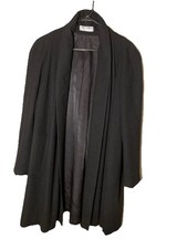 Forecaster Of Boston Wool Coat Women  s 9/10/Black/VTG/35 Inches Long/Open Front