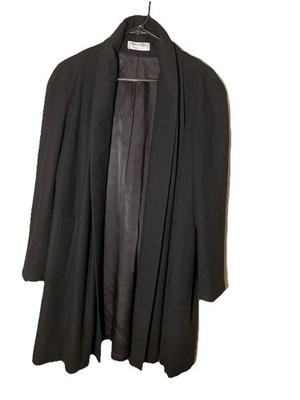 Forecaster Of Boston Wool Coat Women s 9/10/Black/VTG/35 Inches Long/Open Front