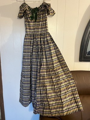 checkered prom dress Tilly Black & White Tartan Prom Dress