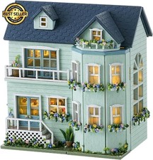 DIY Miniature Dollhouse Kit Wooden 3D Room Craft With LED Light Gift Decor
