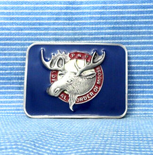 Loyal Order Of Moose Belt Buckle PAP Purity Aid Progress Vtg 80s IS/BoA .TYC871