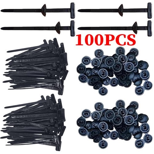 50PK Self-Locking Nylon Zip Ties with Buckle - Heavy Duty Cable Tie Holders - Bild 10 von 10
