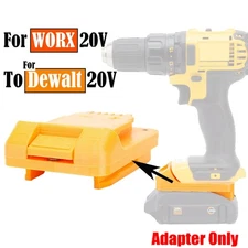 Adapter For Worx 20V 6PIN Lithium-Battery to for Dewalt 20V Cordless Tools NEW