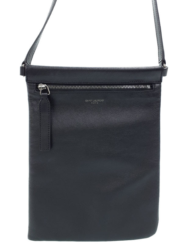 SAINT LAURENT PARIS Borsa a tracolla piatta laterale 581697 bg19854