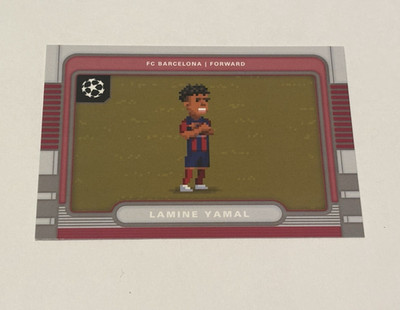 Topps 2025-26 UEFA Club Competitions Lamine Yamal 8-Bit Shots Orange /25 #8B-17