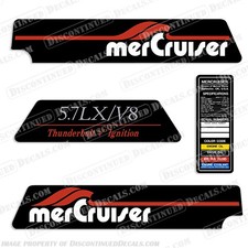 Fits Mercruiser 5.7 Litre LX V8 Thunderbolt V Ignition Flame Arrestor Decal Kit