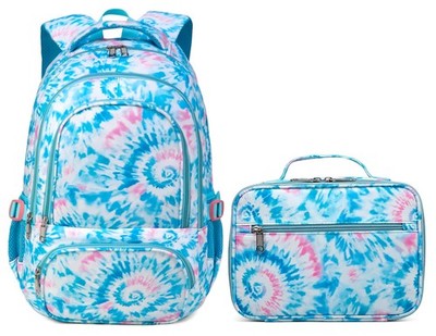 Girls Backpack with Lunch Box for Kids Primary Elemenatry Book Bag Set Middle...