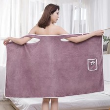 Women s Wearable Bath Towel 140 85cm Fast Drying Beach Spa Shower Bathrobe