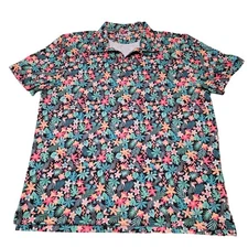 Chubbies XXL Tropical Floral Toucan Bloomerang Preformance Golf Polo Stretch