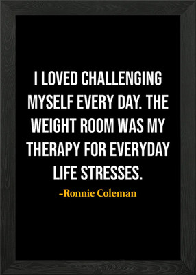 Ronnie Coleman Zitate gerahmtes Wandbild Poster Leinwanddruck Bild