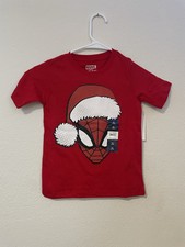 Spidey Clause, Boys Crew Neck Short Sleeve T-Shirt, Size XS 4-5 . Y 
