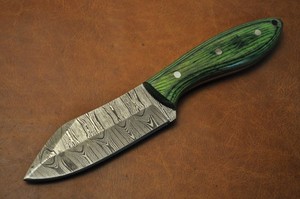Custom Handmade Damascus Steel Knife With Pakka Wood Handle With Cover 263