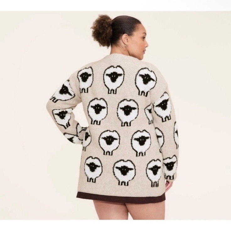 Target x Woolrich Women’s Sheep Print Relaxed Cardigan Size 1x SOLD OUT SWEATER image 9