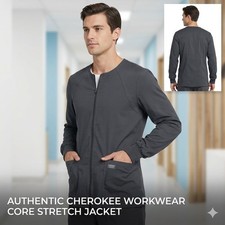 Cherokee Workwear Premium Core Stretch Men's Scrub Jacket Size XS