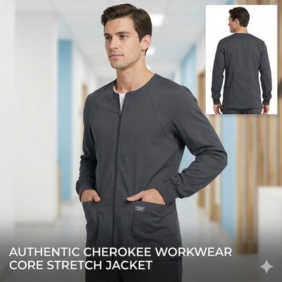 Cherokee Workwear Premium Core Stretch Men's Scrub Jacket Size XS