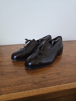 Florsheim Imperial Wingtip Oxford Dress Shoes Leather Burgundy Brown 8.5 3E EEE