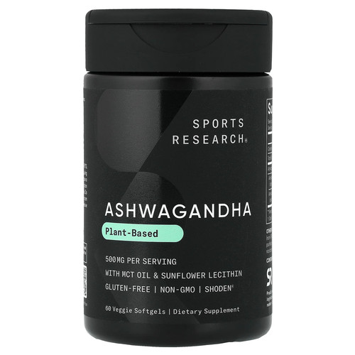 Ashwagandha, Plant-Based, 60 Veggie Softgels (250 mg per Softgel)