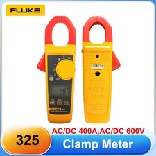 Fluke 325 True-RMS AC/DC Clamp Meter, Temperature Probe, Leads & Case