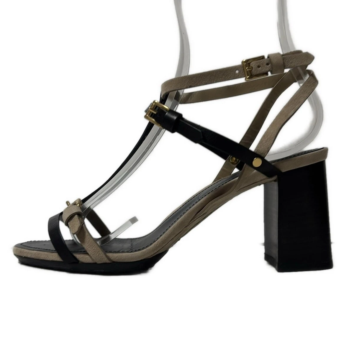 TOD’S Auth TOD'S Sandali da donna in pelle scamosciata grigio beige nero