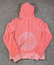 Vintage Juicy Couture Tracksuit Jacket Velvet Velour Pink USA Made   Size XL
