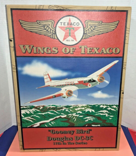 2003 ERTL Wings of Texaco Gooney Bird Douglas DC-3C mit Box & COA - WIE BESEHEN (A) - Bild 1 von 18