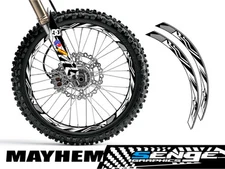 MAYHEM DIRT BIKE RIM PROTECTORS CHOOSE YOUR SIZE DIRTBIKE DECALS STICKERS DECO