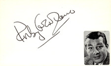 Rocky Graziano Signed Auto 3x5 Index Card