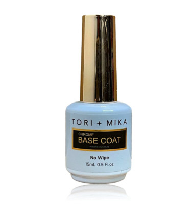 Chrome Base Coat Gel Nail Polish Soak Off No Wipe 0.5oz Nail Polish LED/UV Lamp