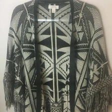 Sun and Shadow White and charcoal Shawl