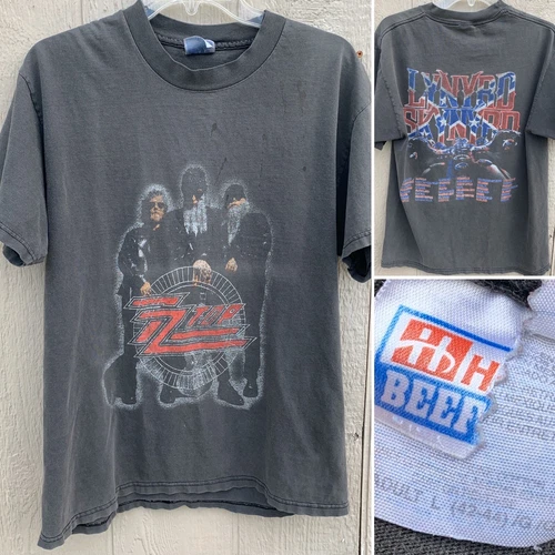 ZZ Top Lynyrd Skynyrd Concert Tee Tour T Shirt Adult 1990s vintage concert t-shirt, vintage, single stitch, B+ condition
