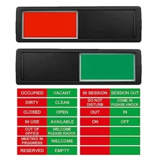 Letters Custom Privacy Door Sign,Vacant Occupied Sign, Do Not Disturb Black