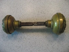 Vintage Antique Brass Door Knob Handle And Shank - Spins in the Center