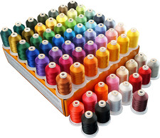 64 Spools 1000M 1100Y Polyester Embroidery Machine Thread Kit for Professional
