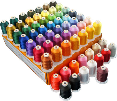 64 Spools 1000M Polyester Embroidery Thread Kit for All Skill Levels