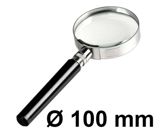 Lente D'ingrandimento 75 Mm Lente D'ingrandimento Cristallo 75mm - Perfetta Per Lettura, Francobolli E Modellismo, Nuova Con Etichette Evidenziatori Tratto