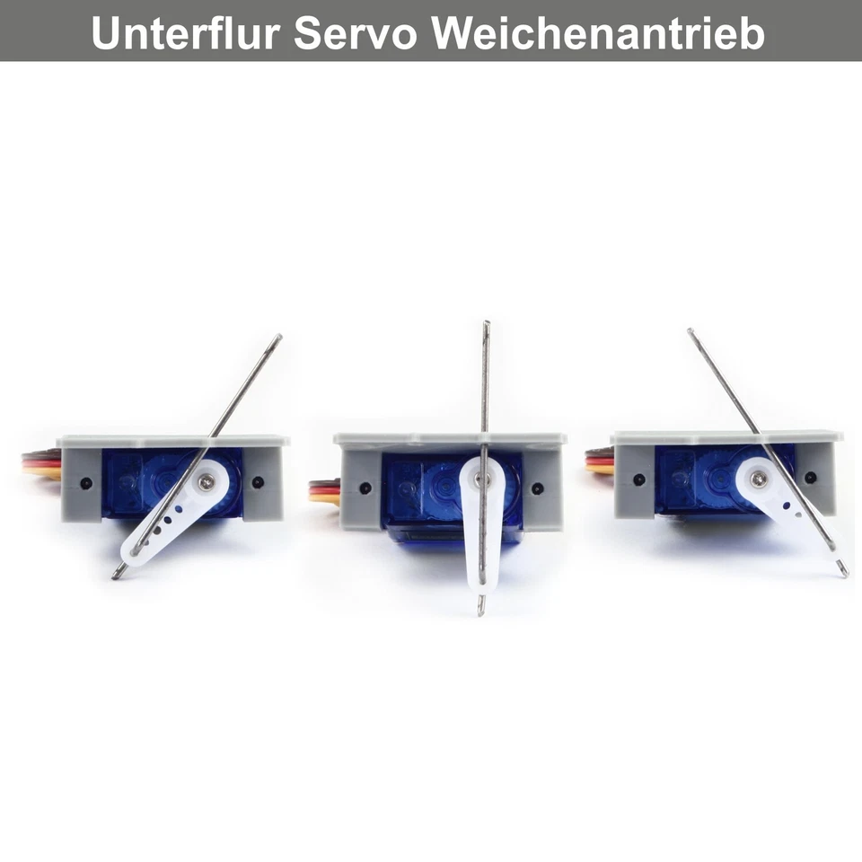 20 x Servo Point Machine - Track H0, TT, N, Z - Servo Drive Underfloor - SG90 - Image 3 of 4