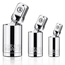 1/3 Impact Universal Joint Swivel Socket Adapter Set 1/4" 3/8” 1/2" Drive 360°