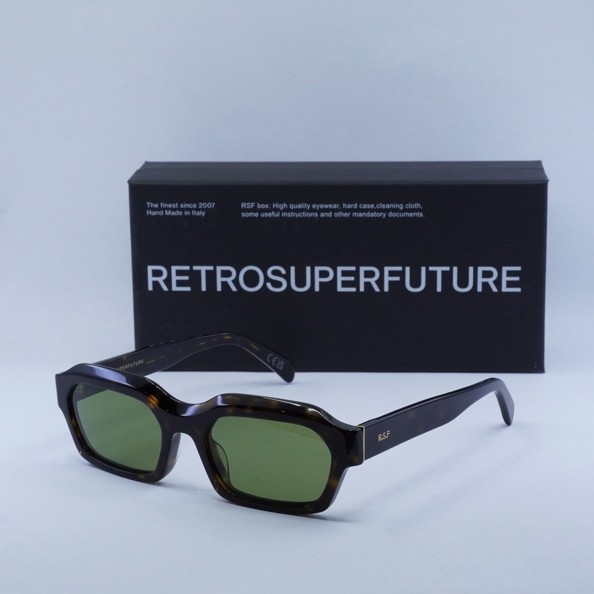 Lunettes De Soleil Retrosuperfuture Boletus VF0 - Monture Honey, Verres Green, Taille 56/20/145