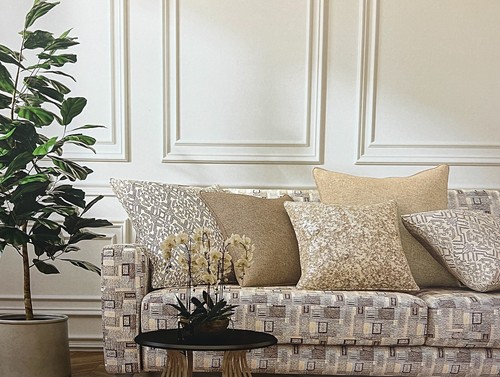 Brocade Roman Mosaic Fabric, 54" Wide, for Upholstery Window Craft, Sold by Yard - Picture 7 of 9