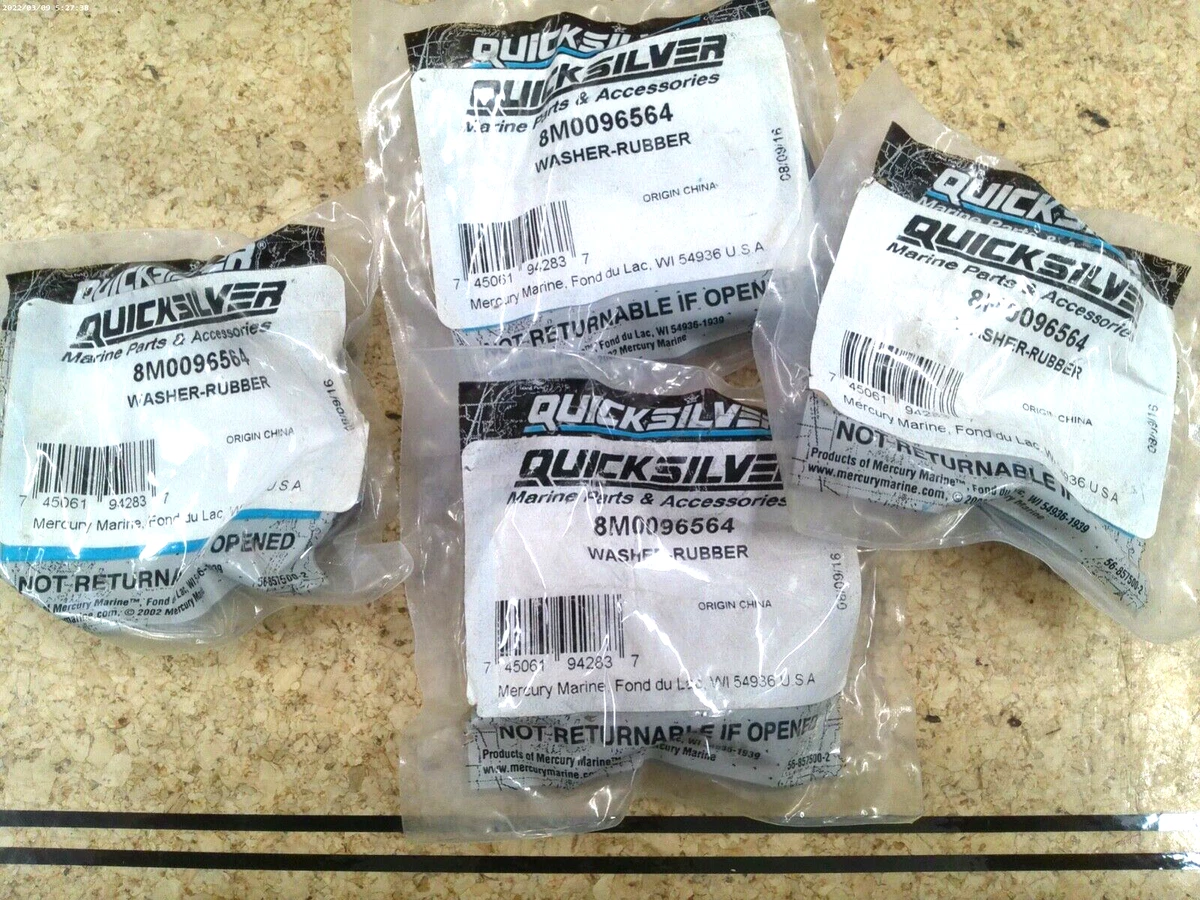 NEW OEM* (LOT OF 4) 0750 Mercury Quicksilver WASHER - RUBBER 