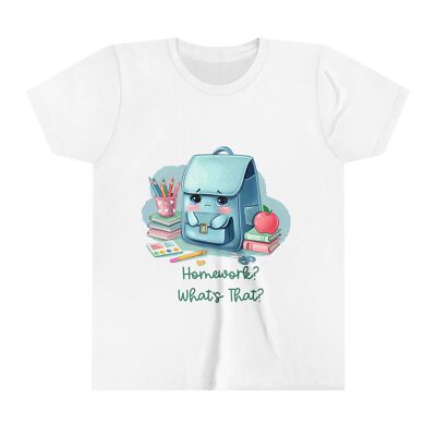Homework Youth Short Sleeve Tee Shirt - Multi-Color T-Shirts for Kids