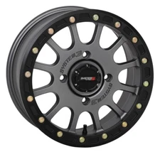 System 3 SB-5 Beadlock 15x7 ATV/UTV Wheel - Gunmetal (4/137) 5+2 [15S3-5637]