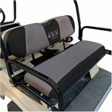 10L0L Golf Cart Seat Cover Only for Rear Seat of Club Car EZGO Yamaha Gray+Black